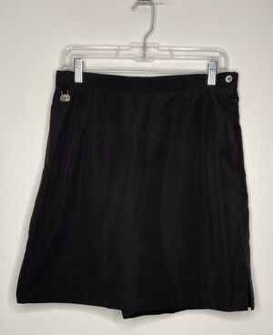 Liz Claiborne Liz Golf Black Skort Polyester Blend Preppy Style Size 10